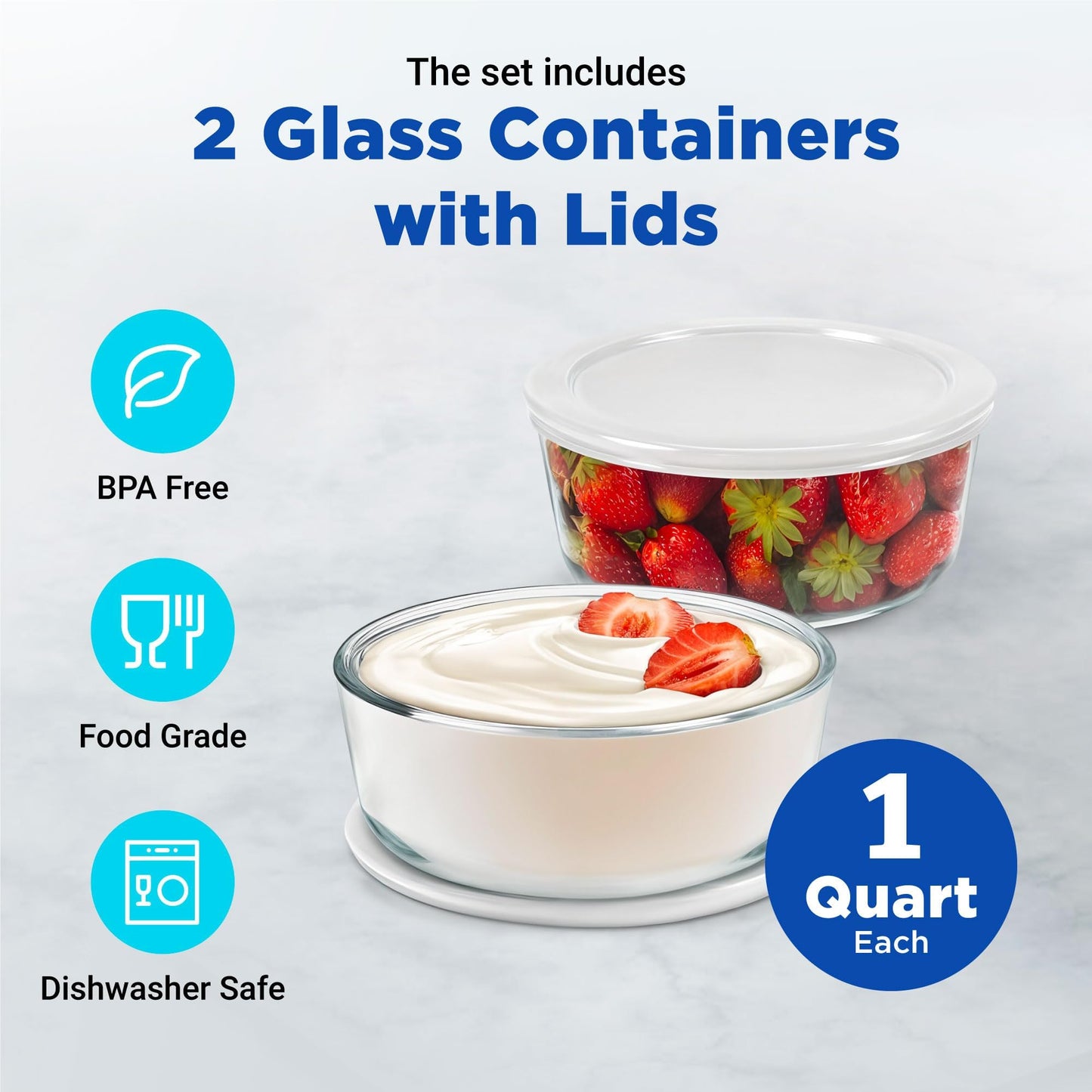 Ultimate Probiotic Yogurt Maker with Adjustable Time & Temp Control - Make Trillions of Live Probiotics with Two 1-Quart Containers for Larger Batches - Best Greek Yogurt Maker - LIFETIME WARRANTY